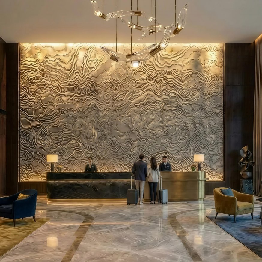 Панно "Литьё #4". Коллекция "Дамасская сталь" (арт. SV504)